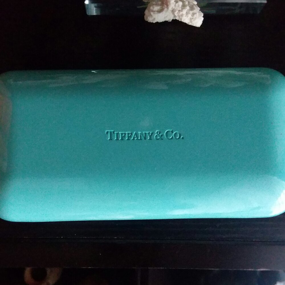 Tiffany and Co. Blue Hard Shell Eyeglass Case
